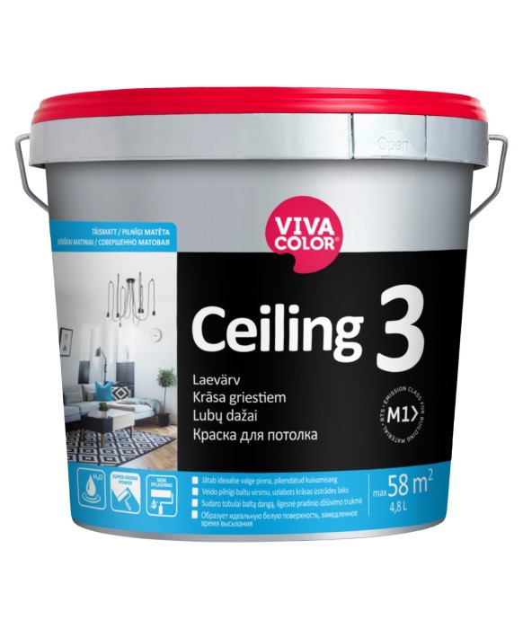 Vivacolor Ceiling 3 AP Griestu krāsa, pilnīgi matēta 4.8L